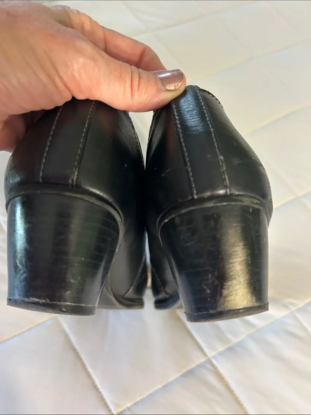 Natural Soul Black Leather Ankle Booties with Side Zip